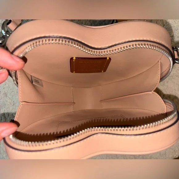 Coach Heart Crossbody
With Quilting in Buff Silver Hardware - Picture 8 of 9
